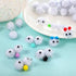 1000 Pieces Glitter Pom Poms 0.6 Inch Fuzzy Pompoms Arts and Crafts Balls for Hobby Supplies and Craft DIY Material (White)