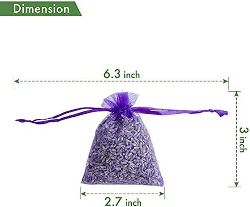 French Lavender Sachets for Drawers and Closets Fresh Scents, Home Fragrance Sachet, Pack of 24, Purple, LV-S-C-24-1