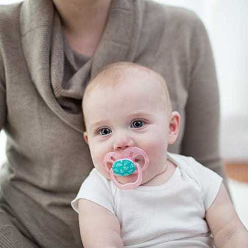 Dr. Brown's Advantage Symmetrical Pacifier with Air Flow - Pink Glow-in-the-Dark - 3-Pack - 6-18m