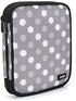 Luxja Carrying Bag Compatible with Cricut Pen Set and Basic Tool Set, Double-Layer Organizer Compatible with Cricut Accessories (Bag Only), Gray Dots