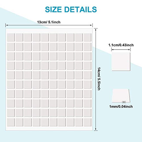 Poster Adhesive Putty Square Sticky Poster Tacky Putty Reusable and Removable Wall Safe Mounting Putty for Hanging Pictures Poster Photo Frames Party Supplies (1000 Pieces,White)