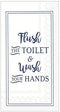 Boston International Funny Bathroom Decor Paper Hand Towels for Bathroom, Paper Guest Towels Disposable, Funny Bathroom Art Flush & Wash Pak 32