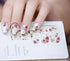 WOKOTO 6 Pieces Flower Adhesive Nail Art Polish Stickers Tips With 1Pc Nail File Fish Nail Wraps Decal Strips Manicure Kit For Women