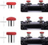 8 in 1 Metal Thumbsticks Joysticks Replacement , Swap Magnetic Analogue Stick Grips Buttons Parts with Repair Kit Accessories Compatible with Xbox one Elite Series 1/ PS4(Red)