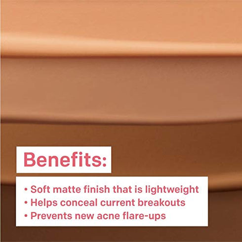 Foundation by Almay, Acne Face Makeup with Salicylic Acid, Face Makeup with Skincare Ingredients, Matte Finish, Hypoallergenic, Cruelty Free, Dermatologist Tested Foundation, 300 Naked, 1 Oz