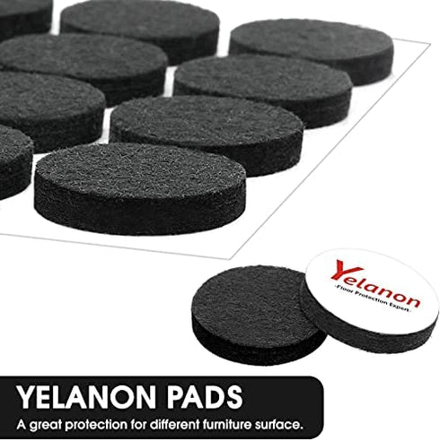 Felt Furniture Pads - 261 Pcs Furniture Pads Hardwoods Floors Self Adhesive, Cuttable Felt Chair Pads , Anti Scratch Floor Protectors for Furniture Feet Chair Legs, Furniture Felt Pads , Black
