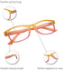 EYEGUARD 4 Pack Reading Glasses for Women Fashion Colorful Gradient Readers