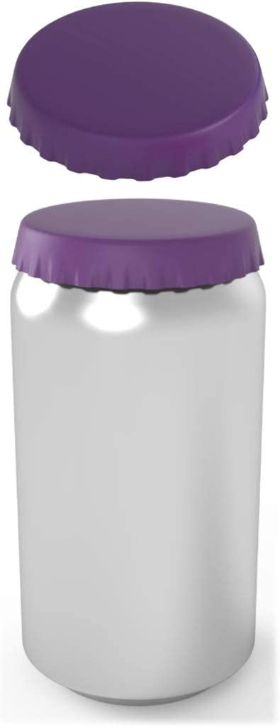 Silicone Soda Can Lids – Can Covers – Can Caps – Can Topper – Can Saver – Can Stopper – Fits standard soda cans (2 Pack, Purple)
