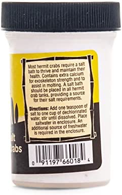 Fluker's Soaking Salt for Hermit Crabs, 2.4oz