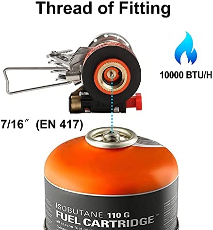 LBI Backpacking Stoves 3.3 oz, 10000BTU, Non-battery Ignition, for Camping, Hiking, Emergency.