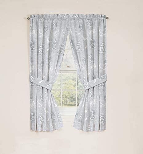 Jay Franco Disney Nightmare Before Christmas Meant to Be 63" Inch Drapes - Beautiful Room Décor & Easy Set Up, Bedding - Curtains Include 2 Tiebacks, 4 Piece Set (Official Disney Product)