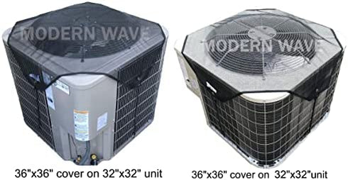 MODERN WAVE Central Air Conditioner Cover for Outside Units 36 x 36 - Top Universal Outdoor AC Cover Defender (Mesh, 36" x 36")