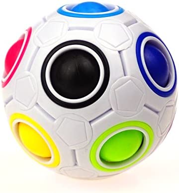 CuberSpeed Rainbow Ball Magic Cube Fidget Toy Puzzle Magic Rainbow Ball Puzzle Fun Fidget