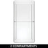 mDesign Plastic 2 Compartment Divided Drawer and Closet Storage Bin - Organizer for Scarves, Socks, Bras, and Underwear - Dress Drawer Organizer, Shelf Organization -2 Pack - Clear