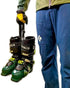 StoreYourBoard Set of (1) Ski and Boot Carrier Straps & (1) Ski and Ski Pole Carrier, Adjustable Shoulder Straps, Hands Free Easy Transport, Hook and Loop Wraps