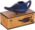 Ceramic Neti Pot, Premium Handcrafted Durable, Dishwasher Safe, for Nasal Cleansing + 5 Sachet Neti Salt, 225 Ml. (7.6 FL Oz) Capacity - Elegant Blue Gradient Color