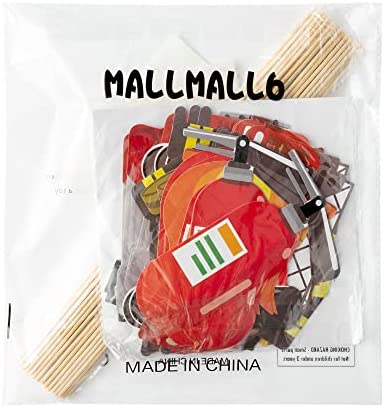 MALLMALL6 30Pcs Fire Truck Centerpiece Sticks Fireman Themed Birthday Party Favor Firefighter Table Topper Decorations Firetruck Fire Hat extinguisher Room Decor Photo Booth Props for Kids Baby Shower