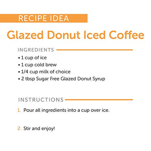 Jordan’s Skinny Syrups Glazed Donut, Sugar Free Flavoring Syrup, 25.4 fl Ounce Bottle