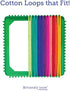 Friendly Loom 7" Potholder Kit Green Metal Loom and Bright Rainbow Color Cotton Loops, Makes 2 Potholders, MADE IN THE USA by Harrisville Designs.