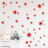 Wall Decals Red Stars for Kids Room, 3-4-5centimeter Mix 112 Pcs, Easy to Peel Easy to Stick, Safe On Walls and Paint, Vinyl Decor by Bugybagy. (Matte Red)