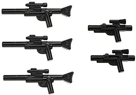 LEGO Star Wars Minifigure Blaster Guns Accessories 5 Pieces (3 Long Blasters, 2 Short Blasters)