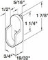 Home750-Oval Closet Rod End Supports w/Rear Facing 5mm Pins - 15mm x 30mm - Polished Chrome Finish - Set of 4