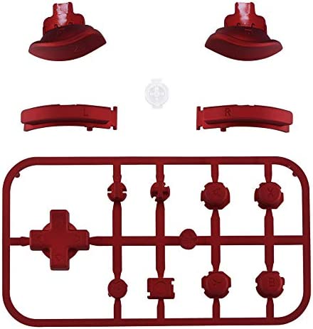 eXtremeRate Scarlet Red Replacement ABXY Home Capture Plus Minus Keys Dpad L R ZL ZR Trigger for Nintendo Switch Lite, Full Set Buttons Repair Kits with Tools for Nintendo Switch Lite