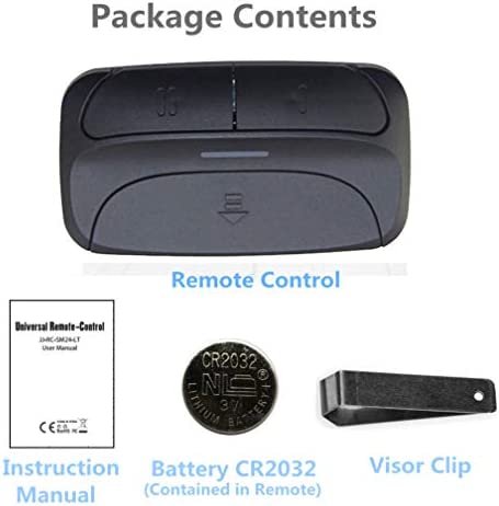 Universal 2-Button Garage Door Opener Remote, Works with Chamberlain, LiftMaster, Craftsman, Genie, DIP Switch and More, Replacement for Clicker KLIK1U 375UT 373LM 973LM 893LM 893MAX