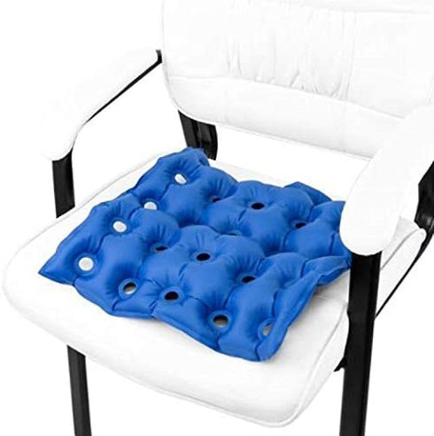 HAJIMSIU Medical Inflatable Square Air Seat Pad Cushion Adjustable Firmness & Easy Inflation for Wheelchair Sitting, Car, Office, Bed Sores, Chairs, Back Tailbone Support, Pain and Pressure Relief