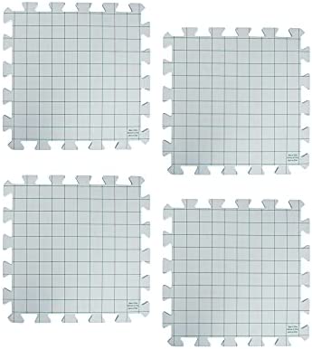 Boye Interlocking Needlepoint, Knitting, and Crochet Blocking Boards, 12'' W x 12'' L, 4pc