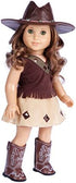 Dreamworld Collections - Cowgirl - 4 Piece Outfit - Cowgirl Hat, Skirt, Top and Cowgirl Boots - Clothes Fits 18 Inch Doll (Doll Not Included)