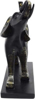 Comfy Hour Wildlife Collection 8" Black Elephant Figurine with Trunk Up Raised Collectible Statue, Desktop Decoration, Hand Made and Painted Resin