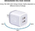 USB Wall Charger, FiveBox 2Pack Dual Port 2.1Amp Fast Wall Charger Brick Base Adapter Charging Block Charger Cube Plug Charger Box for iPhone 14 13 12 11 Pro X 6 6S 7 8 Plus, iPad, Samsung, Android