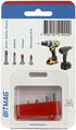 BitMag - Magnetic Bit Holder - for Drills and Drivers - Store Your bits on Your Power Tool, Always to Hand for Fast swapping - Holds 1/4 hex bits - Plastic Composite Body or Aluminum (Red)