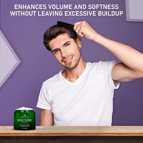 Botanic Hearth Hair Pomade - High Shine & Strong Hold - Made with a Blend of Hair Conditioning Agents & Natural Oils - Hair Styling & Texturizing Paste - Pomade for Men and Women - Made in USA - 7 oz