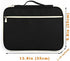 JAKAGO Multi-Functional Portfolio Travel File Organizer Business Waterproof A4 Document Bag Zippered Case Pouch for Notebook, Ipad, Journals, Sketchbooks Carrying Case (Black)