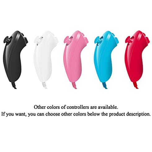 OSTENT Motion Based Wired Nunchuck Controller for Nintendo Wii Console Video Game (Red)