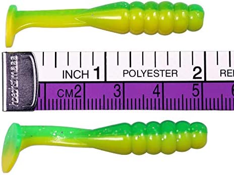 THKFISH 30Pcs Paddle Tail Swimbaits 2 INCH Bicolor Soft Plastic Fishing Lure Swim Baits for Crappie Bass Trout Mixed Color