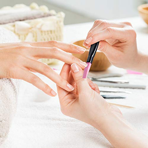 5 Pieces Pumice Stone Nail File Double-Headed Nail Polishing Pen Stick Cuticle Remover Trimmer Buffer Pedicure Pen Nail Art Care Tool for Household Beauty Salon Peeling Dead Skin Repairing