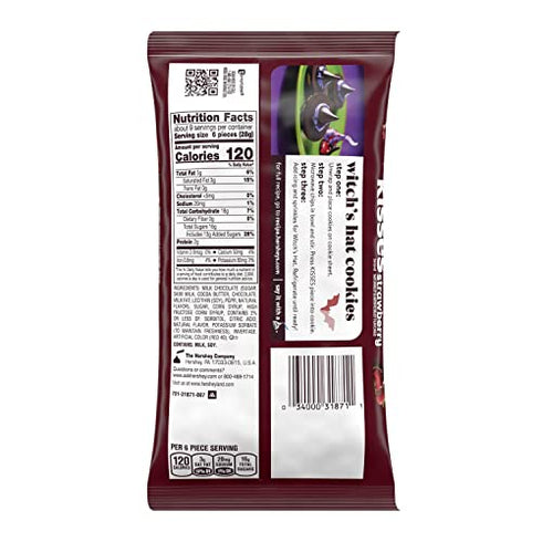 HERSHEY'S KISSES Dracula Milk Chocolate with Strawberry Flavored Creme Candy, Halloween, 9 oz Bag