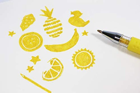 Sargent Art 24 Count Yellow Glitter Gel Pens, Non-toxic, Magical Ink Pens, Art Marker Pens For Drawing, Journaling, Doodling, Adult Colouring Books
