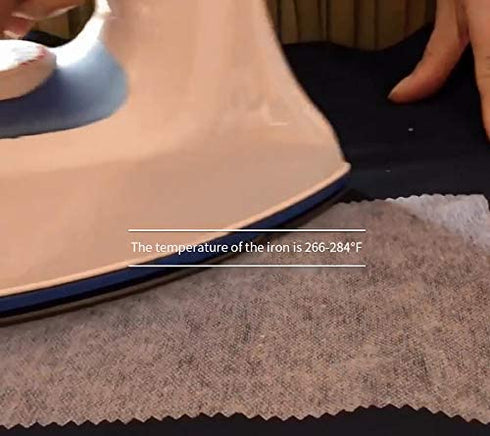 Fusible Interfacing for Sewing Iron On Nonwoven Single Side Lightweight,White,39.37"x6.56 Yard