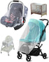 2 Pack Mosquito Cover for Stroller, Bug Net for Car Seat, Portable Durable, No Harmful Chemicals, Long-Lasting Infant Insect Shield Netting, White (M+L)