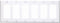 Leviton 80436-W 6-Gang Decora/GFCI Device Decora Wallplate, Standard Size, Thermoset, Device Mount, White