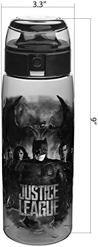 Zak Designs DC Comics Justice League Movie Water Bottle with Loop BPA-Free 25 Ounces