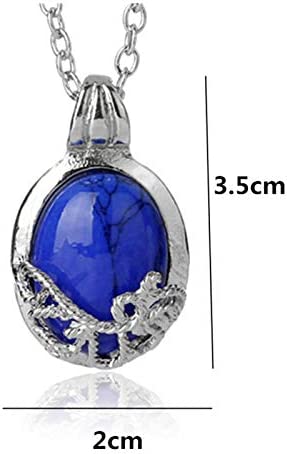 JinYu 2 Set Unisex Vampire Diaries Elena Sapphire Crystal Daylight Ring and Katherine Sapphire Crystal Pendant Daywalking Necklace