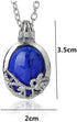 JinYu 2 Set Unisex Vampire Diaries Elena Sapphire Crystal Daylight Ring and Katherine Sapphire Crystal Pendant Daywalking Necklace