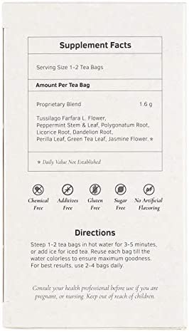 Health King Medicinal Teas Lung Pacifier Herb Tea Bags, 20 Count