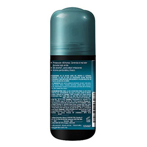 (Pack of 4) Garnier OBAO for Men, 48 Hour Roll on Deodorant & Antiperspirant, Cool Metal Scent, 65 g each by Garnier OBOA