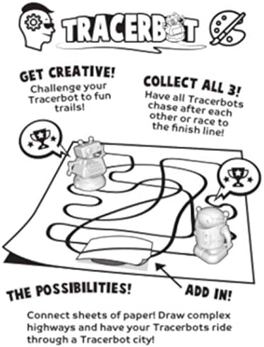 MUKIKIM TracerBot - Blue – Mini Inductive Robot That Follows The Black Line You Draw. Fun, Educational, and Interactive STEM Toy with Limitless Ways to Play! Promotes Logic and Creativity Training